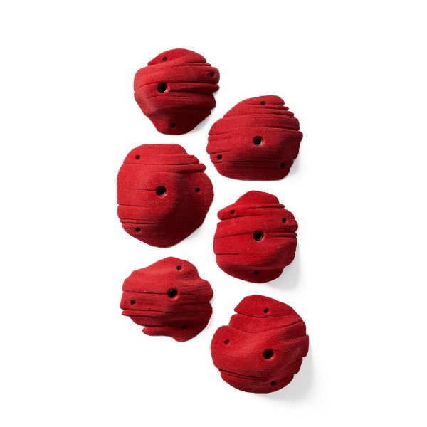 Chwyty wspinaczkowe Jet Stream (PU) Big Slopers, 6 szt. w zestawie, trudne,