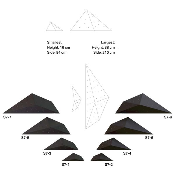 Struktury wspinaczkowe (drewniane), paczki, model Arcoiris S7-8 T-Nuts